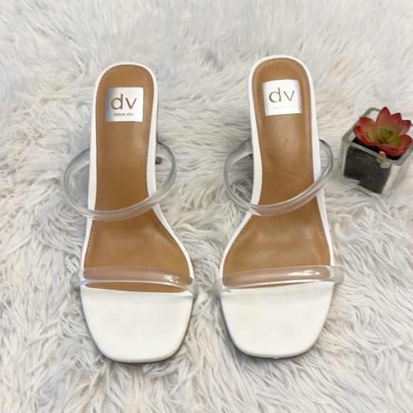NEW Dolce Vita x Anthropologie Halsty Clear Acrylic heel sandals women size 13 - Picture 3 of 8
